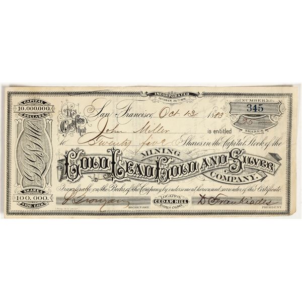 Gold Lead Gold and Silver Mining Co. Stock [201221]
