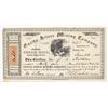Image 1 : Oneida Silver Mining Company Stock Certificate, Cedar Hill, Comstock, 1863 [203944]