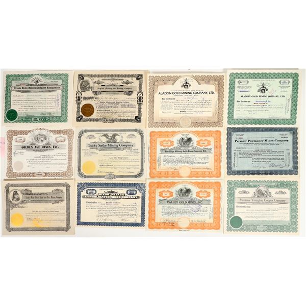 Nevada Mining Stocks Collection Group 1 [200619]