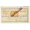 Image 1 : Tornado Consolidated Gold & Silver Mining & Milling Stock #13 Signed by Seth Bullock [200327]