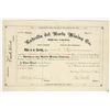 Image 1 : Estrella del Norte Mining Company Stock Certificate, Black Hills, 1883 [203925]