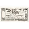 Image 1 : Silver Spring Water Company Stock Certificate, Virginia City, Nevada, 1865 [202747]