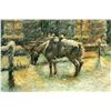 Image 2 : Lone Horse in the Snow, Saloon; Dan Muller, 1935, Oil Painting [204004]