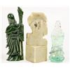 Image 2 : 3 Chinese Figurines: Jade, Glass, Gemstone [201830]