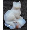 Image 1 : Blue Chalcedony Cat Statuette, c. 1900-1920 [201589]