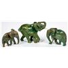Image 1 : Verdite Elephant Trio, hand-carved Shona Art [204415]