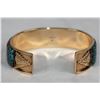 Image 2 : Gold, Turquoise Custom Bracelet, Tom Willeto [196204]