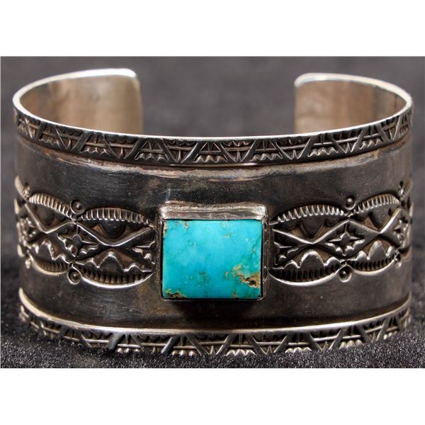 Navajo, Wide Sterling Silver Bracelet [202145]