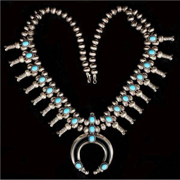 Navajo Turquoise Squash Blossom [200084]