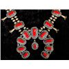 Image 2 : Navajo Thomas Francisco Made Coral Squash Blossom Set [202783]