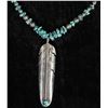 Image 2 : Navajo Turquoise And Sterling Silver Feather Necklace [202787]