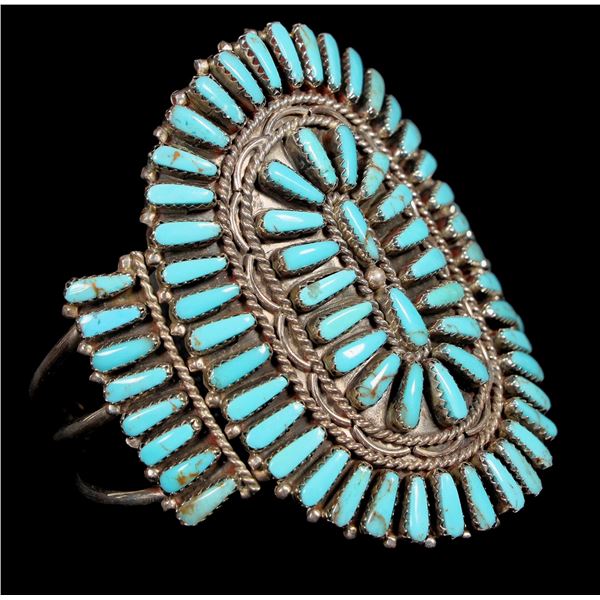 Petite Point Turquoise Cuff [200070]
