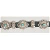 Image 2 : Silver & Turq. Vintage Concho Belt (Ladies) [202605]