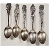 Image 1 : Indian Head Sterling Silver Spoons (5) [204236]