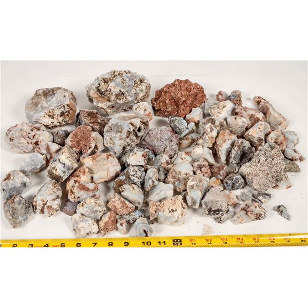 Raw Blue Chalcedony Semi Precious Gemstone [203888]