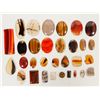 Image 1 : Agate and Tiger's Eye Polished Cabochons (31) [205059]