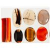 Image 2 : Agate and Tiger's Eye Polished Cabochons (31) [205059]