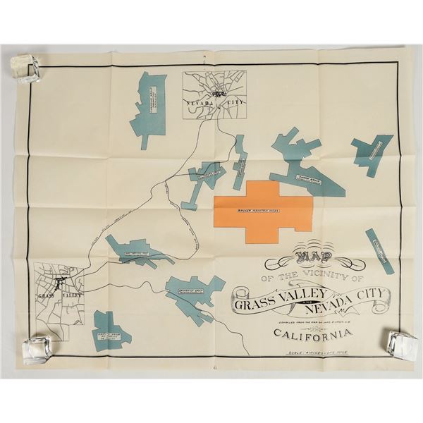 Grass Valley, California Mines Map (Banner Mountain Mines) [201660]