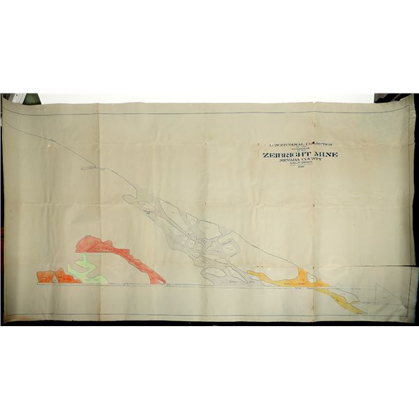 Zeiberight Mine Map Nevada County, California c.1916 [205153]
