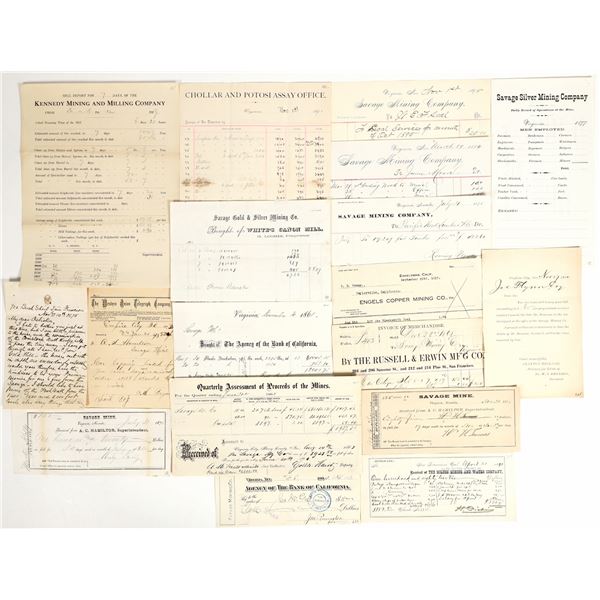 Comstock & Other Regions Mining Operations Ephemera (18) [198210]