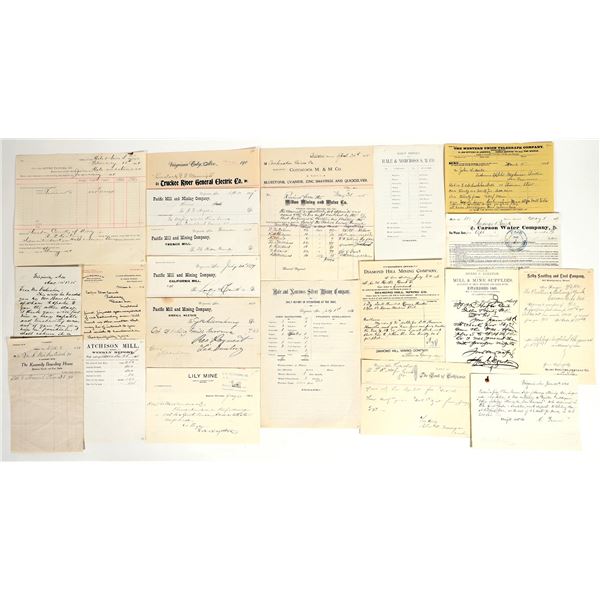 Comstock Mining Ephemera Collection (Plus Some Other Western Pieces) [198209]