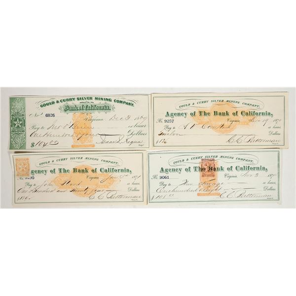 Virginia City, Nevada Mining Revenue Checks Issued to People with Famous Names (4) [200788]
