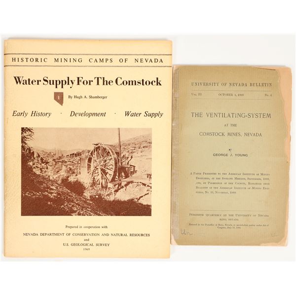 Books On The Water And Ventilation For the Comstock Mines. [202769]