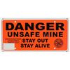 Image 1 : Rare Unsafe Mine Nevada License Plate Sized Sign [201629]