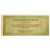 Image 1 : Union Feed Stables, Goldfield, Nevada Advertising Currency Note [204771]