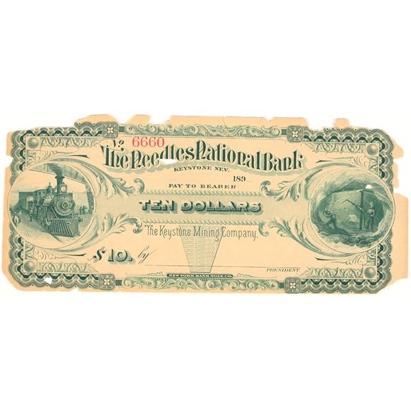 Keystone Mining Company Scrip, Needles National Bank [205025]