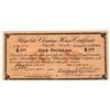 Image 1 : Rhyolite Clearing House Certificate, $1, Issued Note, 1907 [204997]