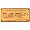 Image 1 : Rhyolite Clearing House Certificate $20 Scrip [204524]