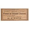 Image 1 : HS Beck, Virginia City, Nevada Advertising Currency Note [204757]