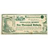 Image 1 : Humorous Scrip from 1880: Absolute Money [194757]
