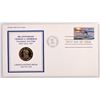 Image 1 : 50th Anniversary Charles Lindbergh Transatlantic Flight Cover w/ 10 kt. Gold Medallion [201546]