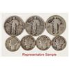 Image 1 : Mercury Dimes (88) & Standing Liberty Quarters (6) [203646]