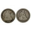 Image 1 : Seated Liberty Twenty Cent Pieces 1875-S (2) [201180]