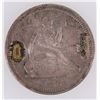 Image 1 : Merchants Union Express Co. 1858 Seated Liberty Quarter [205049]