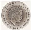 Image 1 : Australian Kangaroo 2 Ounce Silver 2016 [205191]