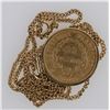 Image 2 : French Twenty Franc Gold Coin Necklace [205176]