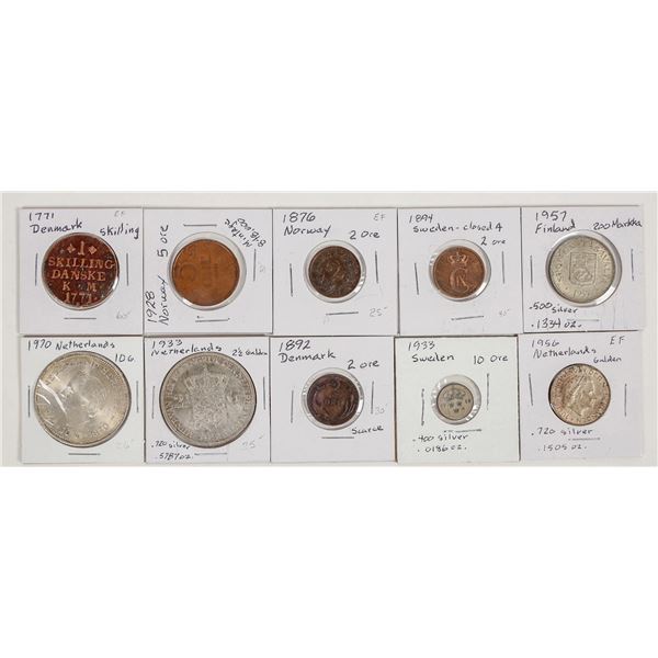Scandinavian & Netherlands Coins (10) [205189]