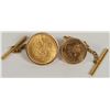 Image 1 : Foreign Gold Coin Lapel Pins (2) [205177]