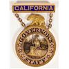 Image 1 : Calif. Governor's Staff 14kt Gold Badge (1891), Donner Significance [203890]