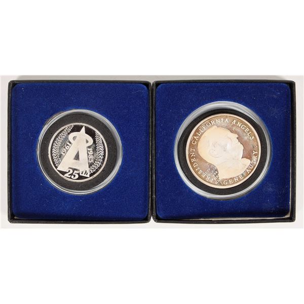 California Angels 25th Anniversary Silver Medals (2) [203592]