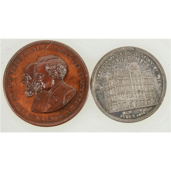 Masonic Medals, 19th Century, UNC, 2pcs [202575]