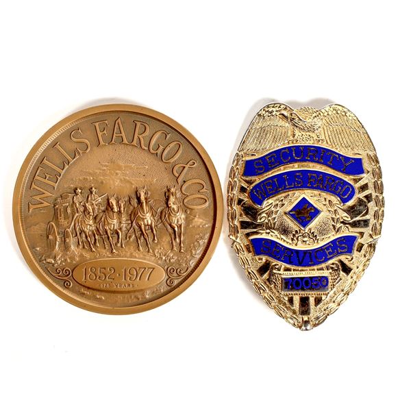 Wells Fargo 125th Anniversary Medal & Security Badge [204431]