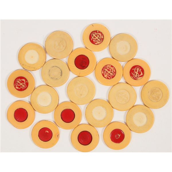 Faux Ivory Gaming Chips (20) [204364]