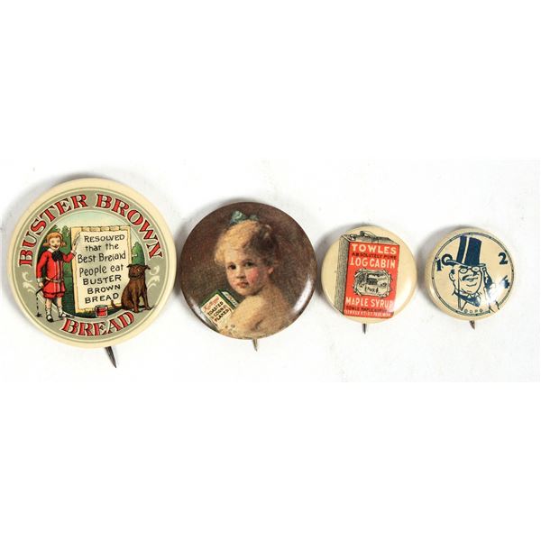 Vintage Famous Food Brand Pinbacks [201380]