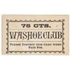 Image 1 : Washoe Club Paper Token [204376]