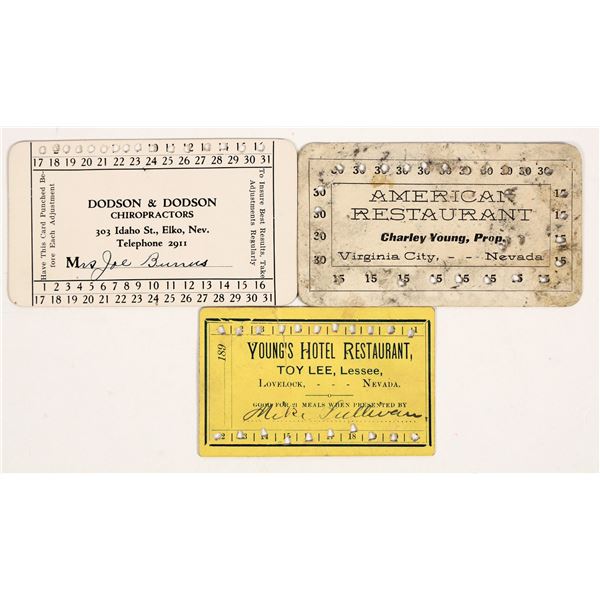 Nevada Meal & Service Cards (3) [204377]